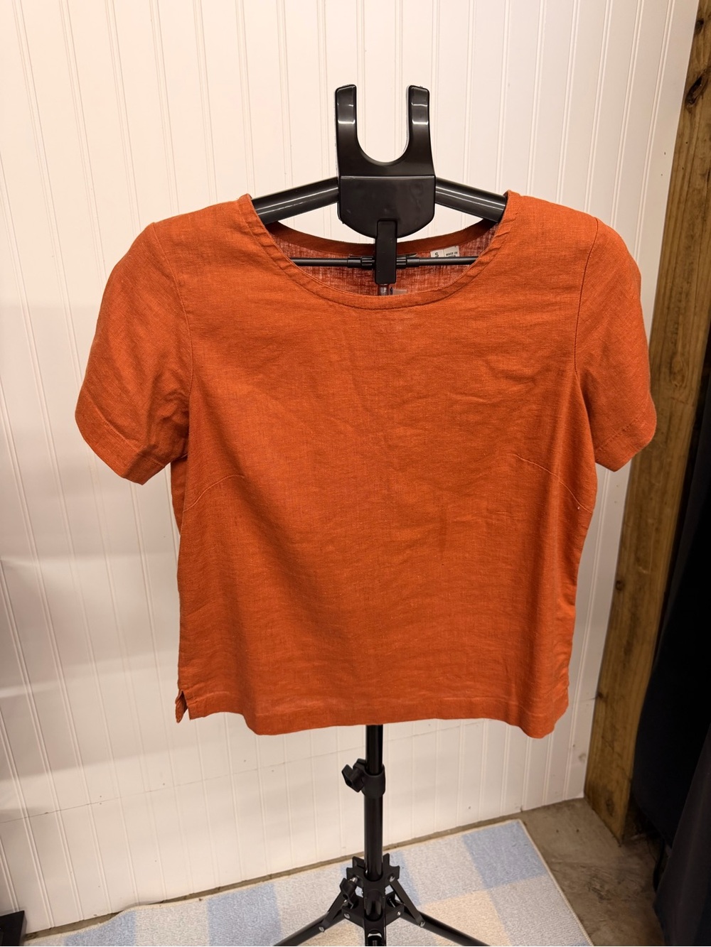 Orvis Short-Sleeve Crewneck Top in Rust Orange